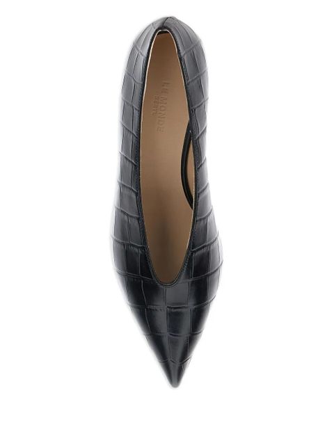 Le Monde Beryl 40mm Babouche crocodile-effect pumps - Black