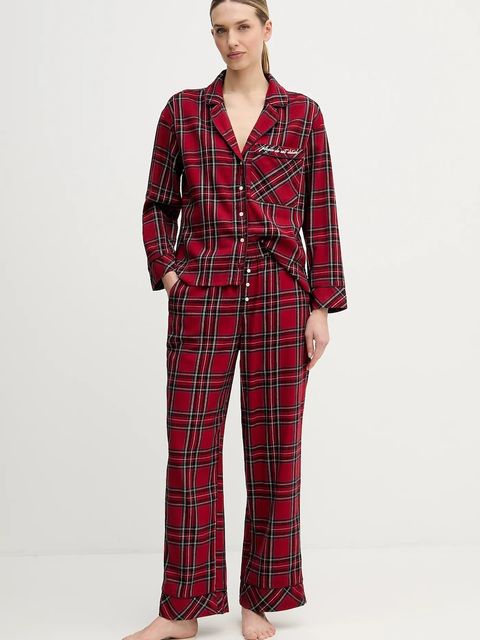 Abercrombie & Fitch spodnie piżamowe damska kolor bordowy KI146-5099-556