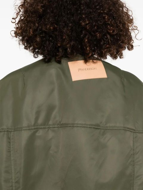 JW Anderson curved-hem bomber jacket - Green