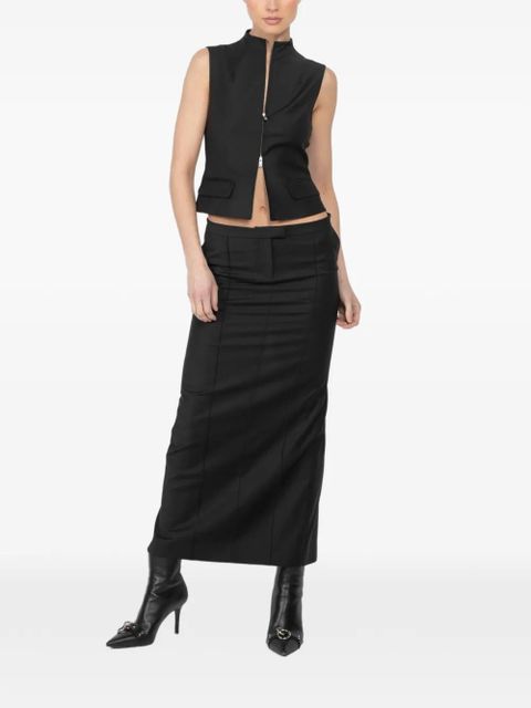 Aya Muse panelled maxi skirt - Black
