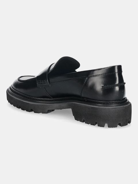 Gant mokasyny skórzane Ivyhill damskie kolor czarny na płaskim obcasie 31531117