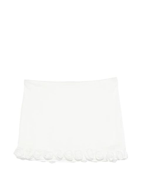 Oséree rose-appliqué mini skirt - White - zdjęcie produktu nr 1