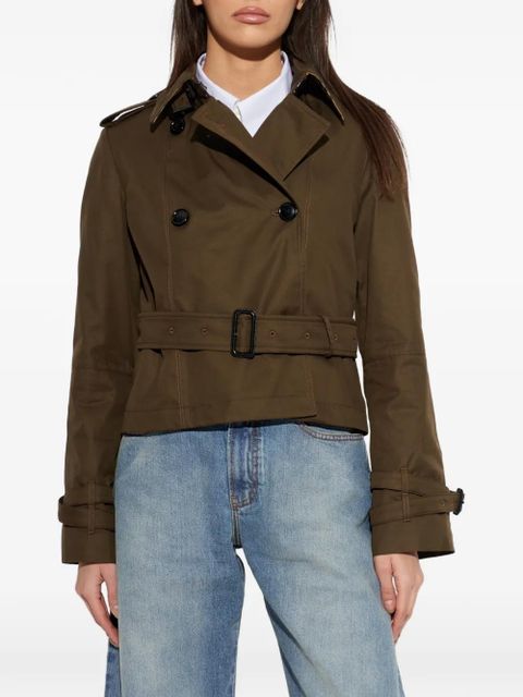 Burberry Swarby belt buttoned jacket - Green