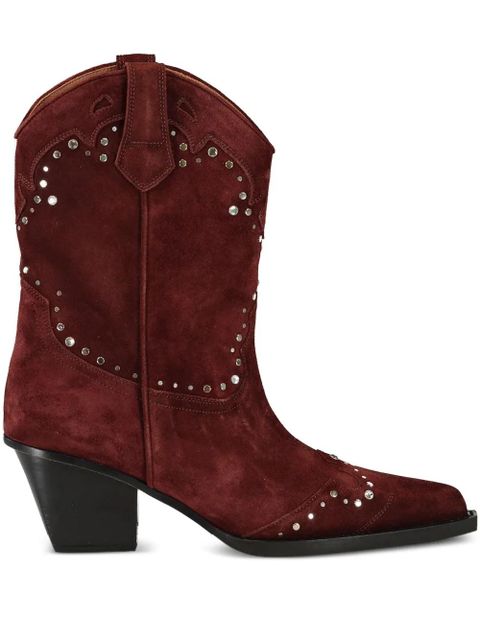 Paris Texas 60mm Janice suede studded boots - Brown - zdjęcie produktu nr 1