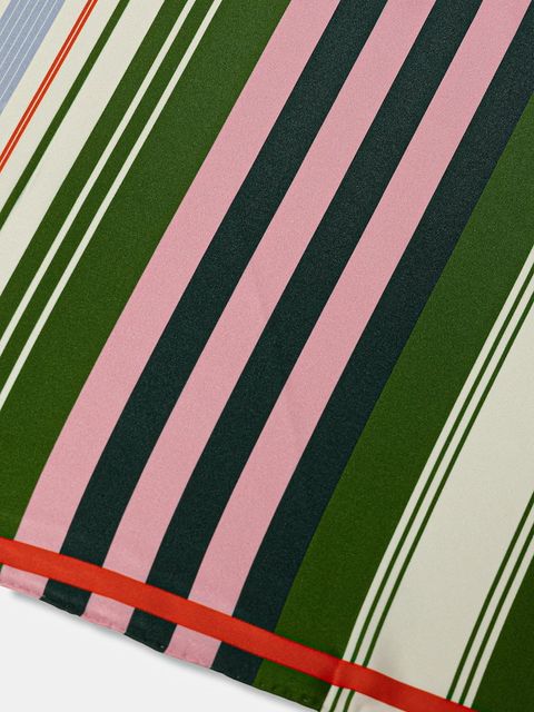 Stine Goya apaszka jedwabna damska kolor niebieski wzorzysta SG-PF25-A010-2287