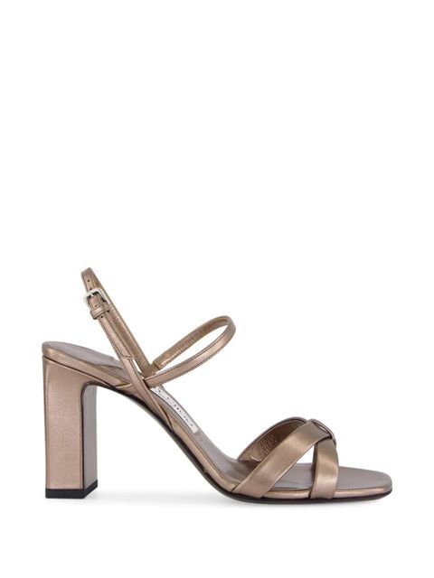Jimmy Choo Elsy metallic-finish sandals - Brown - zdjęcie produktu nr 1