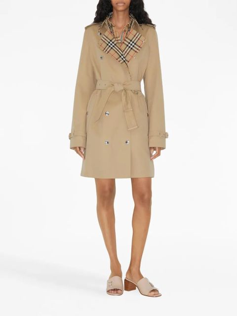 Burberry Vintage Check-trim short trench coat - Neutrals - zdjęcie produktu nr 2