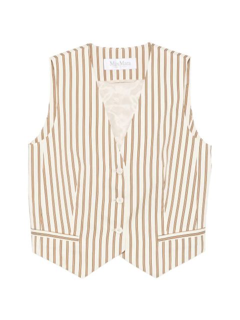 Max Mara striped button waistcoat - Neutrals - zdjęcie produktu nr 1