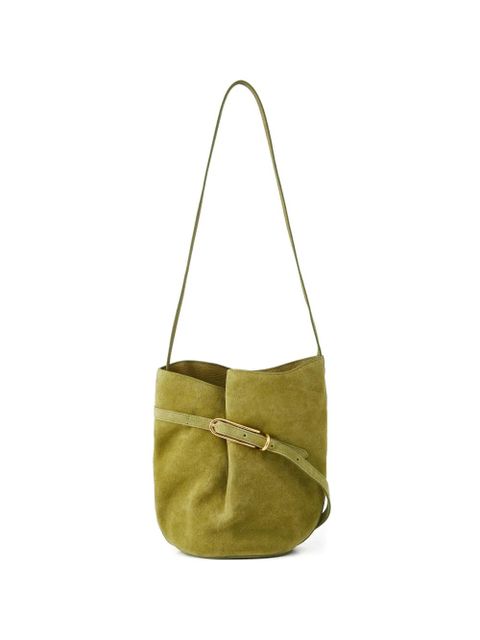 Liffner buckle calf suede bucket bag - Green - zdjęcie produktu nr 1