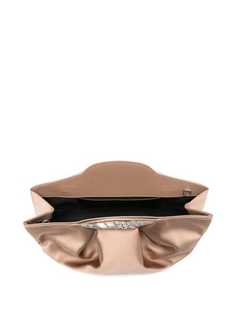 Giuseppe Zanotti crystal-embellished clutch bag - Neutrals