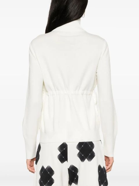 Moncler panelled cardigan - White