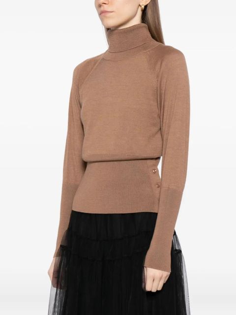Simone Rocha fitted high-neck top - Brown
