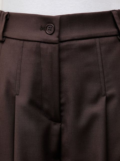 Answear.LAB spodnie damskie kolor brązowy szerokie high waist