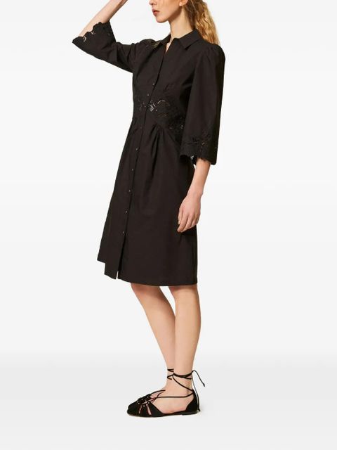 TWINSET lace midi dress - Black - zdjęcie produktu nr 2
