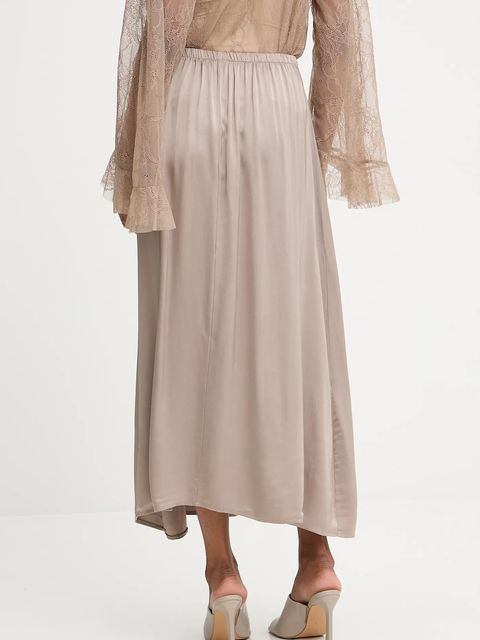 Answear.LAB spódnica kolor szary midi rozkloszowana