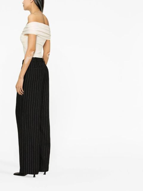 Lauren Ralph Lauren Kaitlen pinstriped wide-leg trousers - Black