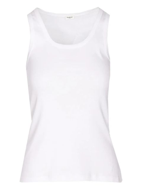 Saint Laurent cotton tank top - White - zdjęcie produktu nr 1