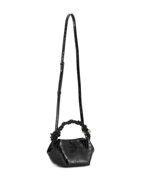 GANNI Bou crocodile-effect mini bag - Black - zdjęcie produktu nr 2