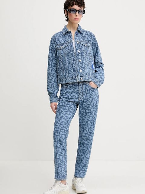 Karl Lagerfeld Jeans kurtka jeansowa kolor niebieski przejściowa A2W14035 - zdjęcie produktu nr 2