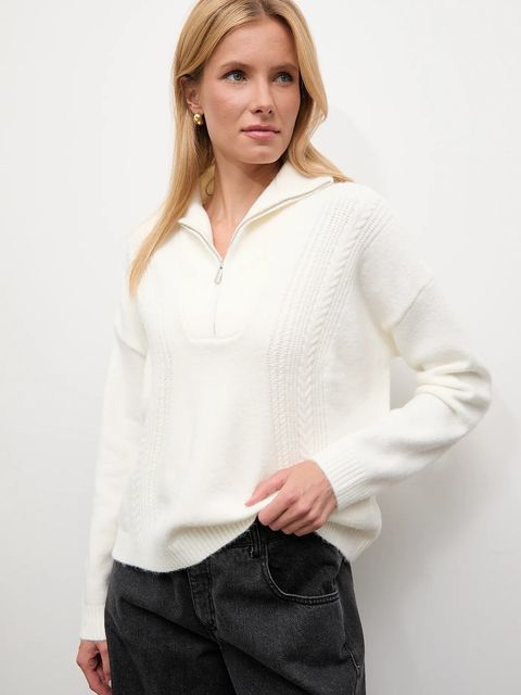 Answear.LAB sweter z kaszmirem kolor beżowy z golfem