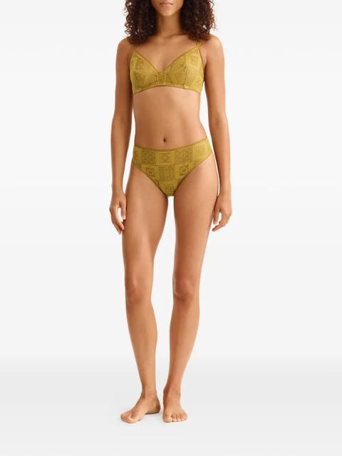 ERES mosaic wireless triangle bra - Yellow - zdjęcie produktu nr 2