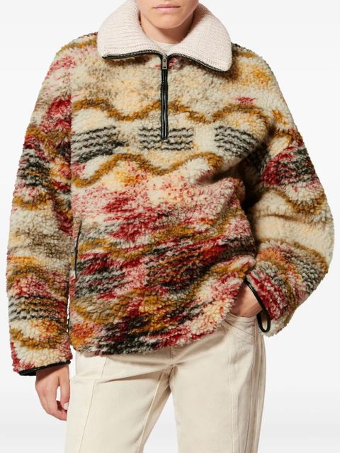 MARANT ÉTOILE patterned zip jacket - Neutrals