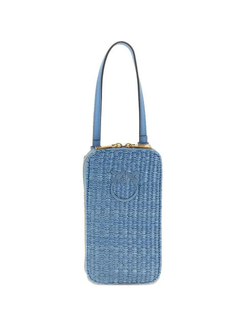 PINKO Love Birds Diamond braided smartphone holder - Blue - zdjęcie produktu nr 1