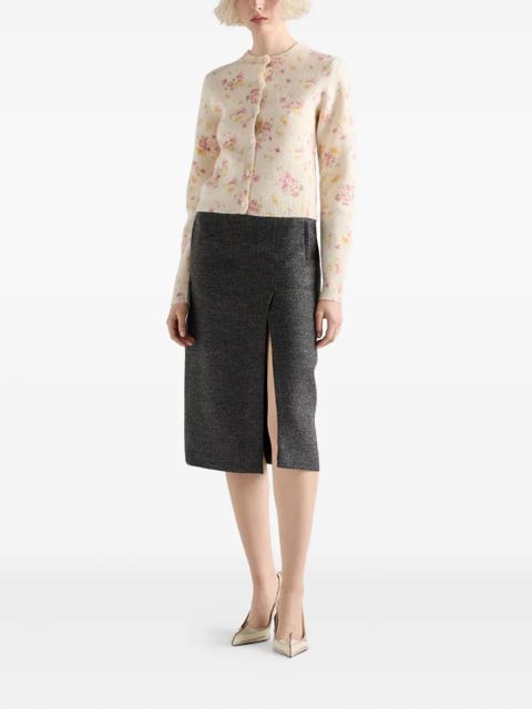 Prada floral-pattern cardigan - Neutrals - zdjęcie produktu nr 2