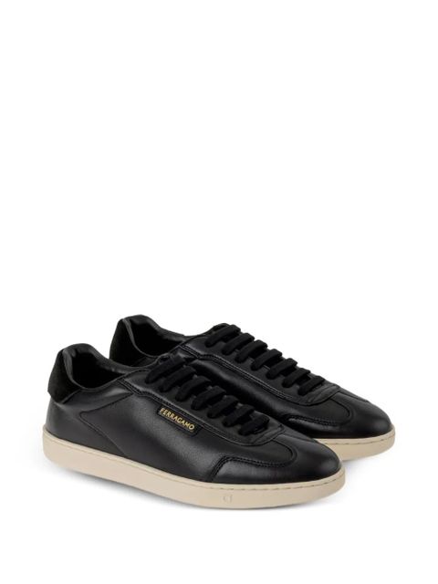 Ferragamo suede-panel leather sneakers - Black - zdjęcie produktu nr 2