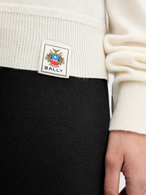 Bally sweter kaszmirowy damski kolor beżowy lekki WKN0AP