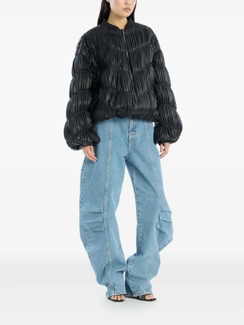 ROTATE BIRGER CHRISTENSEN pleated bomber jacket - Black - zdjęcie produktu nr 2