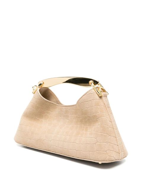 Elleme mini Boomerang croc-effect tote bag - Neutrals
