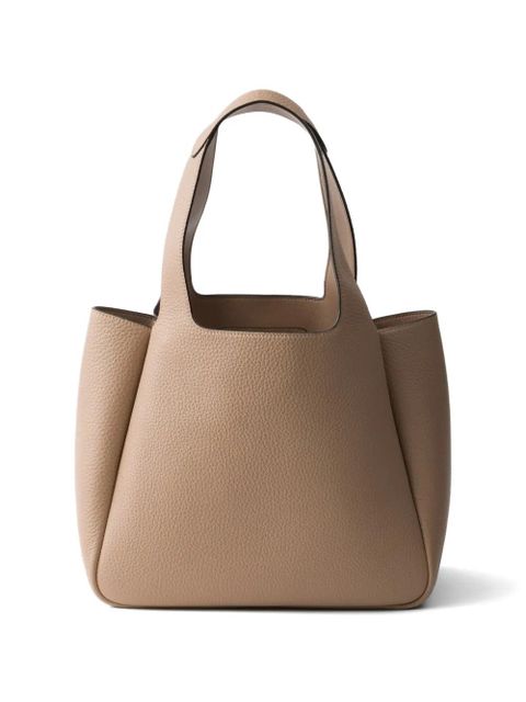 Prada small leather tote bag - Neutrals - zdjęcie produktu nr 2