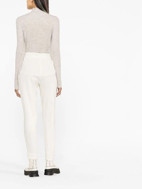 Moncler Grenoble drawstring-waistband cotton track pants - Neutrals