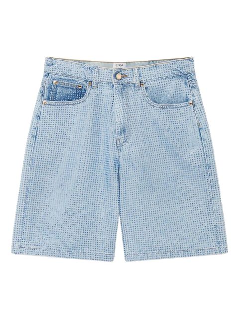 Casablanca cotton denim shorts - Blue - zdjęcie produktu nr 1