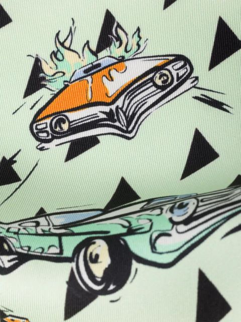 Prada printed silk twill scarf 55x55 - Green - zdjęcie produktu nr 2