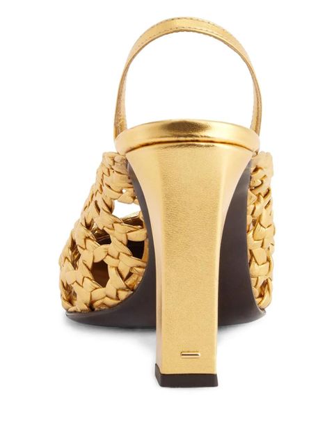 Giuseppe Zanotti 90mm Brendha Cage pumps - Gold - zdjęcie produktu nr 2