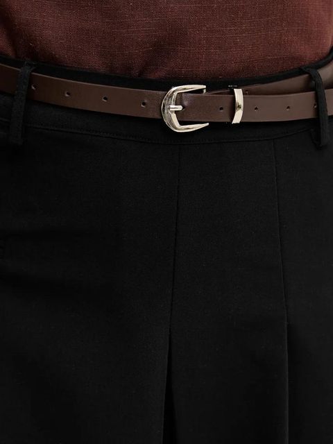 Answear.LAB spódnica kolor czarny midi rozkloszowana