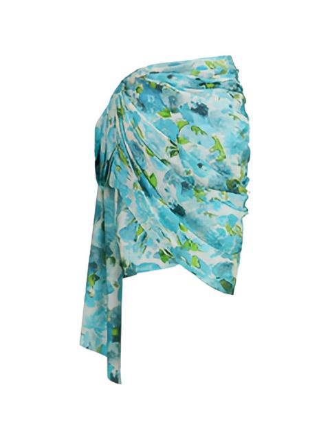 Chloé water-flower print wrap skirt - Blue - zdjęcie produktu nr 2