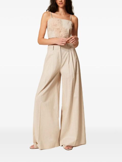 TWINSET pleated palazzo trousers - Neutrals - zdjęcie produktu nr 2