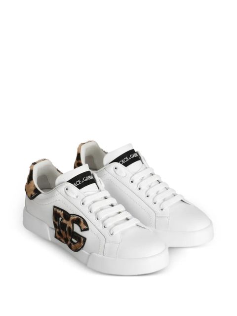 Dolce & Gabbana logo-appliqué leopard sneakers - White - zdjęcie produktu nr 2