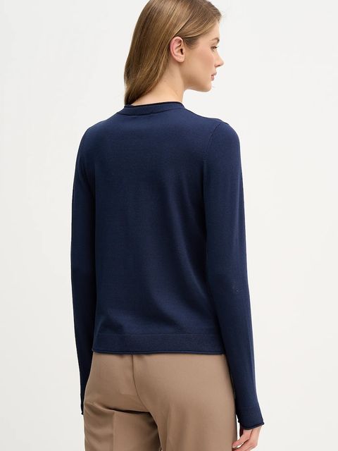 Sisley kardigan damski kolor granatowy lekki 17Q3M5203