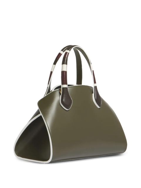 Marni contrast-trim leather mini bag - Green