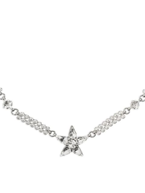 Alessandra Rich star-charm necklace - Silver