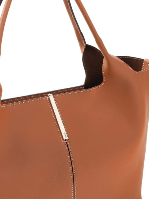 Tod's medium-small leather tote bag - Brown