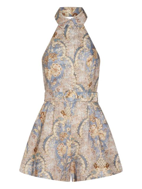 ZIMMERMANN halter-neck patterned playsuit - Blue - zdjęcie produktu nr 2