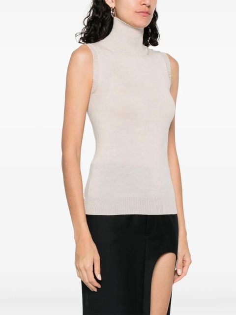 Sportmax virgin wool tank top - Neutrals - zdjęcie produktu nr 2