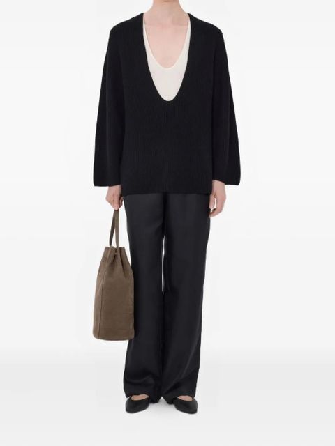 LouLou de Saison Gabe ribbed u-neck sweater - Black