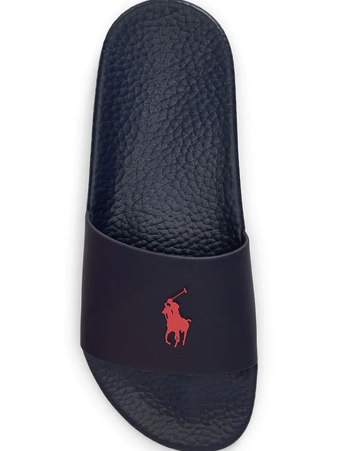 Polo Ralph Lauren klapki Polo Slide damskie kolor granatowy 804973925004