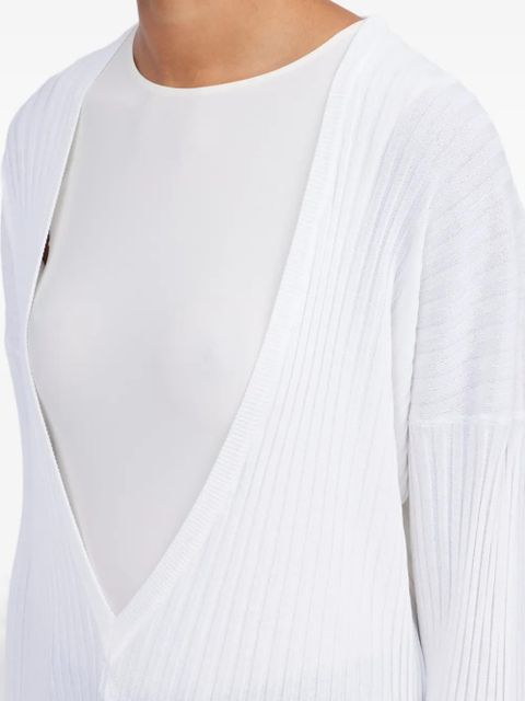 MM6 Maison Margiela ribbed-knit mini dress - White